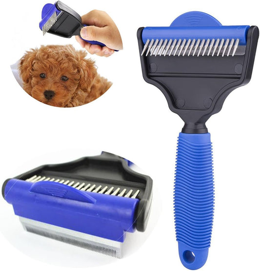 Deshedding Grooming Tool: Undercoat Rake and Brush for Dogs, Cats, and Horses