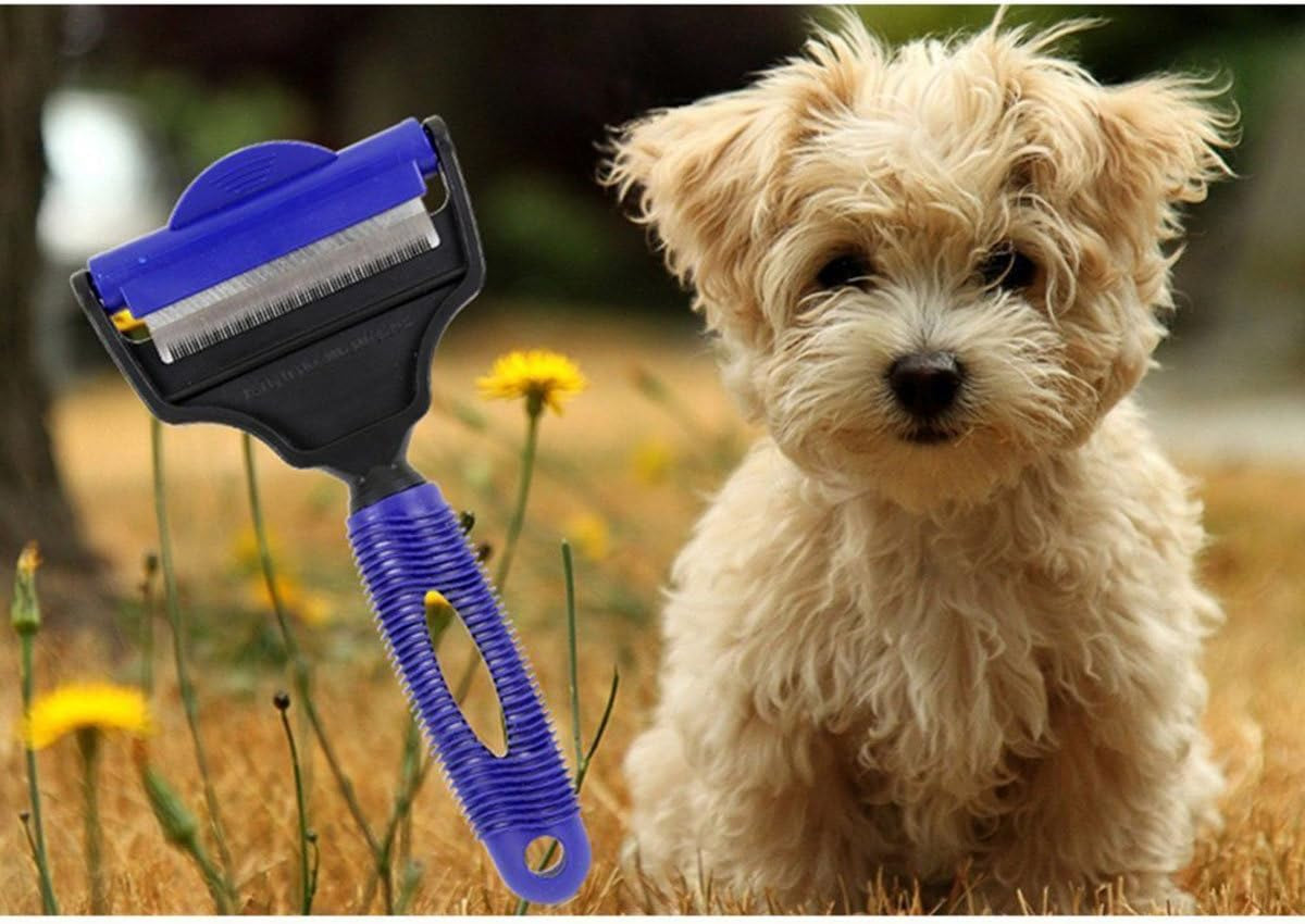 Deshedding Grooming Tool: Undercoat Rake and Brush for Dogs, Cats, and Horses